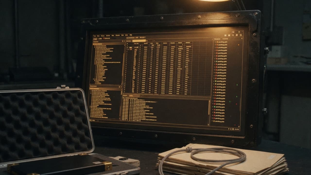 Operator workspace with retrieval evidence on screen.